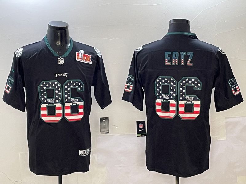 Men Philadelphia Eagles #86 Ertz Black National Flag 2025 Nike Limited NFL Jersey style 2111